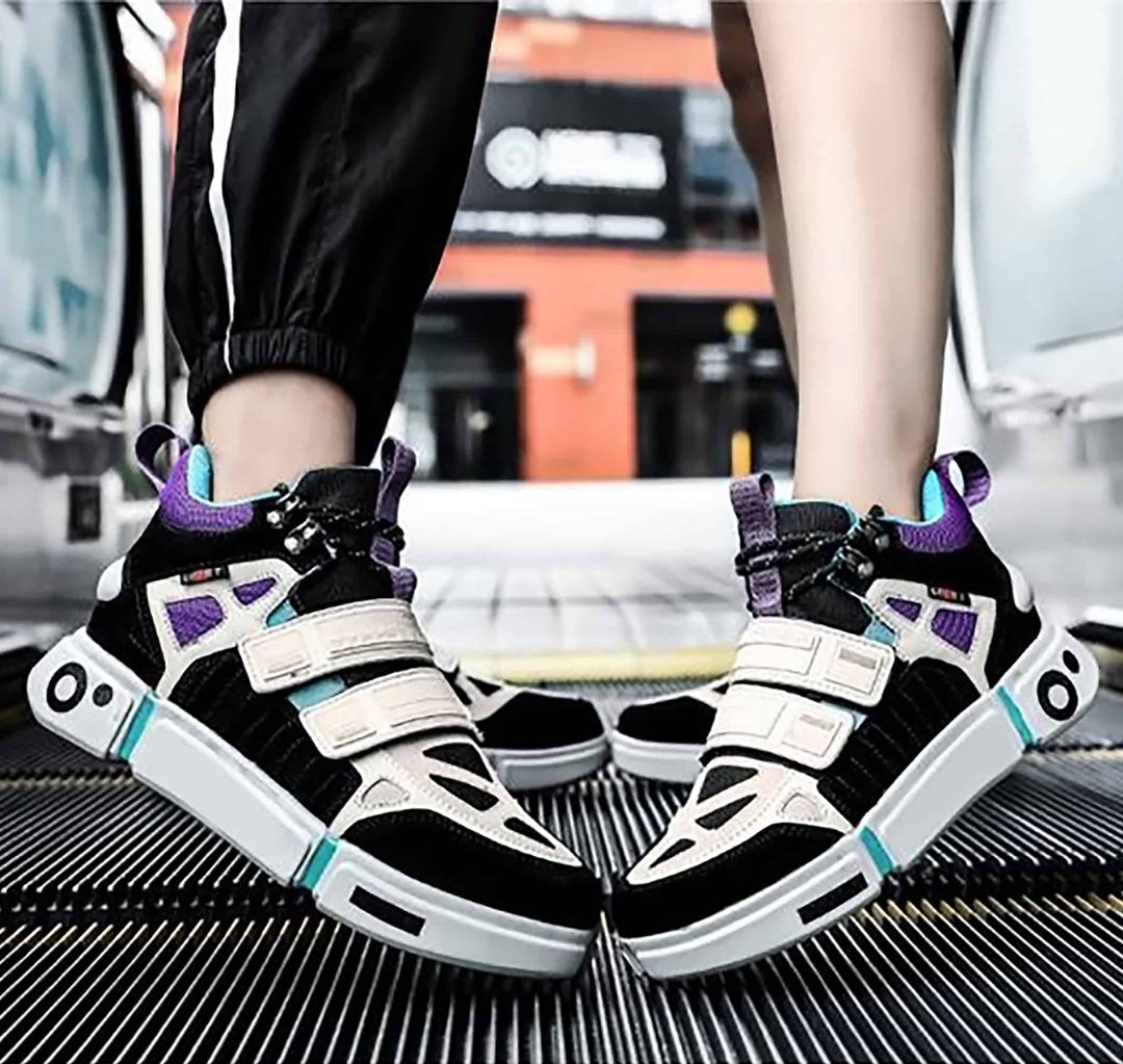Colorblock Retro Platform Sneakers - Black/Cream Women streetwear sneakers