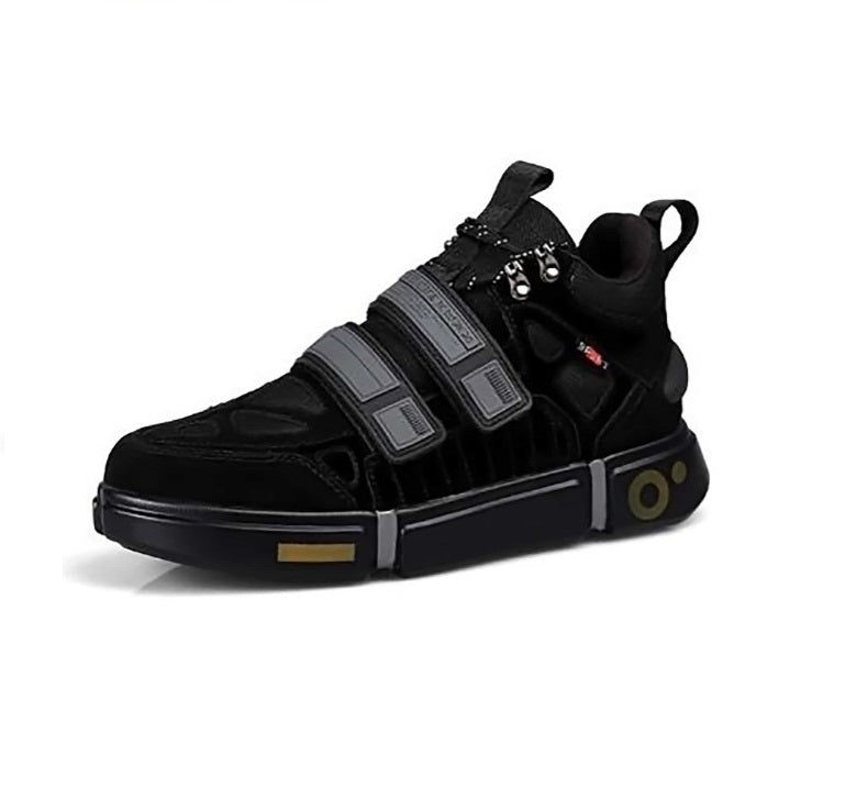 Black Utility Retro Sneakers - Black Men streetwear sneakers